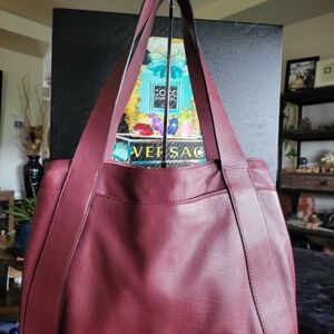 Lucky Brand Burgundy Leather Tote Bag